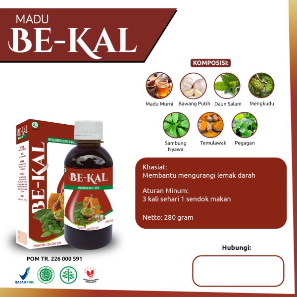 Madu Herbal Kolesterol Madu BE-KAL 280gram