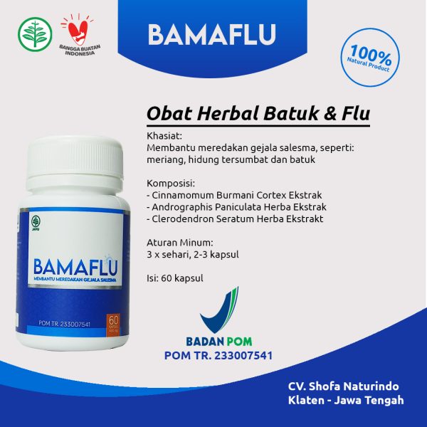 Kapsul Bamaflu 60 kpsl Obat Herbal Batuk dan Flu - Gambar 4