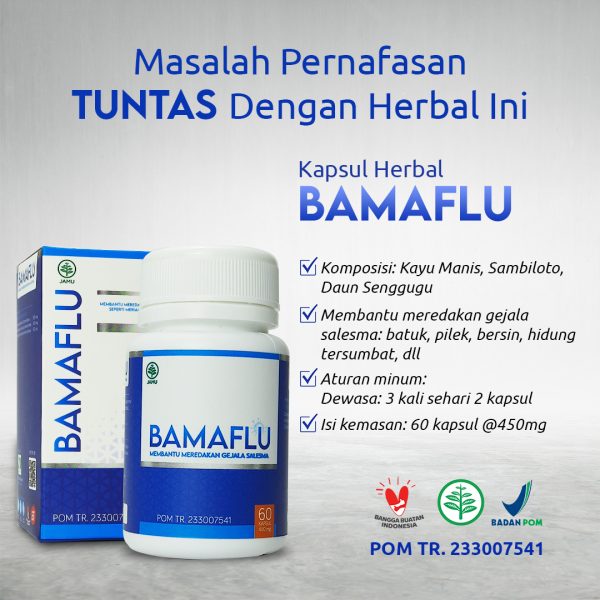 Kapsul Bamaflu 60 kpsl Obat Herbal Batuk dan Flu - Gambar 2