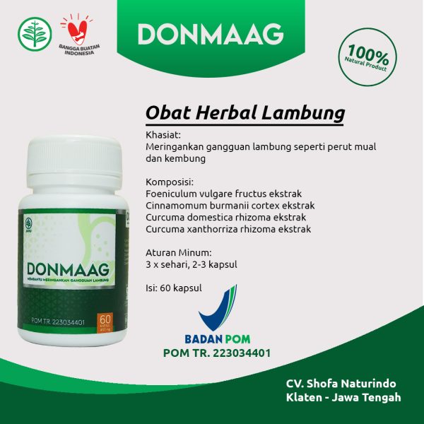 Kapsul Donmaag 60 kpsl Obat Herbal Maag - Gambar 5
