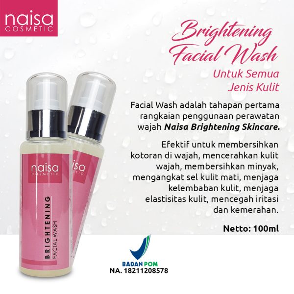 Naisa Brightening Facial Wash 100ml - Gambar 3