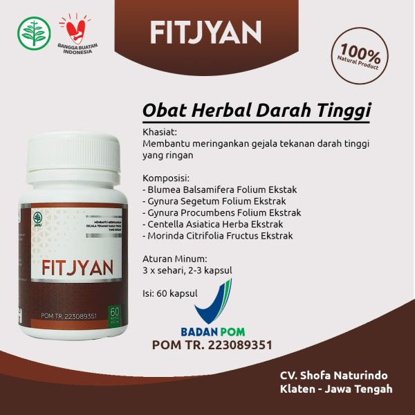 Kapsul Fitjyan 60kpsl Obat Herbal Darah Tinggi - Gambar 4