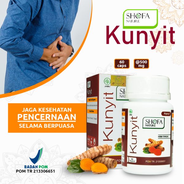 Kapsul Herbal Kunyit Shofa Nature 60 kpsl Herbal Masalah Pencernaan - Gambar 3