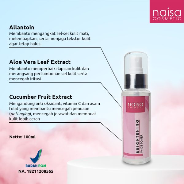 Naisa Brightening Face Toner 100ml - Gambar 2