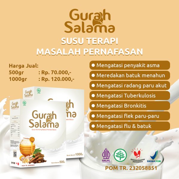 Susu Kambing Gurah Salama 1000gr Herbal Masalah Pernafasan - Gambar 5